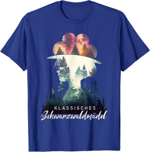 Classic Black Forest Girl Black Forest Maidli Bollenhut , black T-Shirt - T-Shirt | Royal