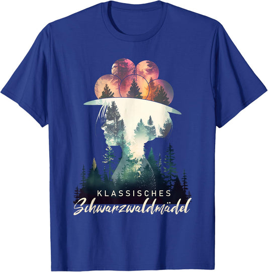 Classic Black Forest Girl Black Forest Maidli Bollenhut , black T-Shirt - T-Shirt | Royal