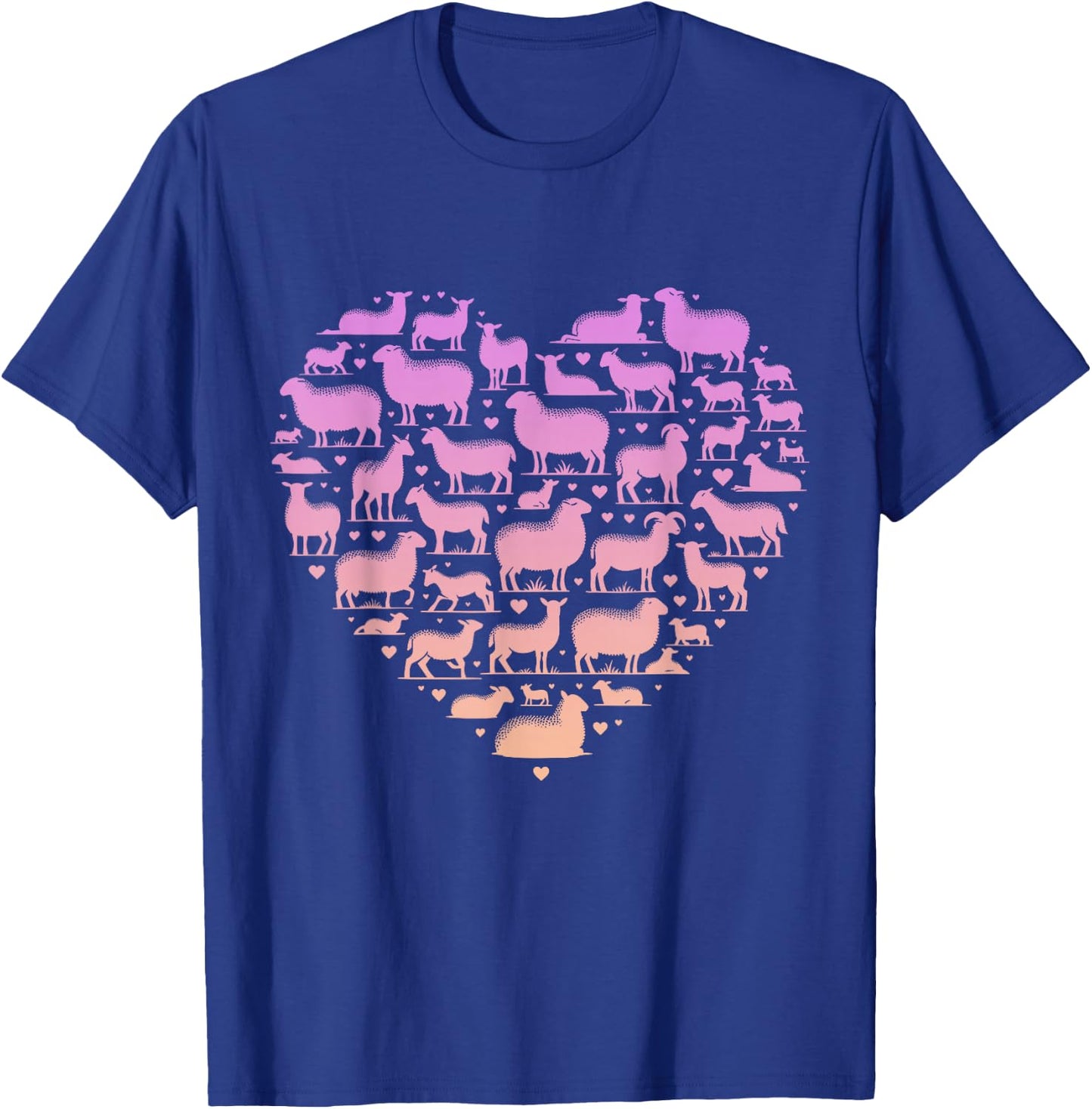 Silhouette Sheep for Sheep Lover | Girls Sheep T-Shirt - T-Shirt | Royal