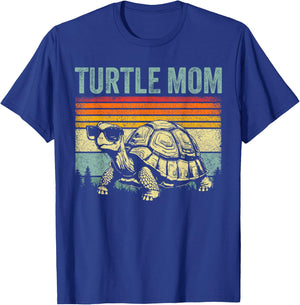 Vintage Turtle Mom Turtle Lovers Tortoise Mommy Mother's Day T-Shirt - T-Shirt | Royal