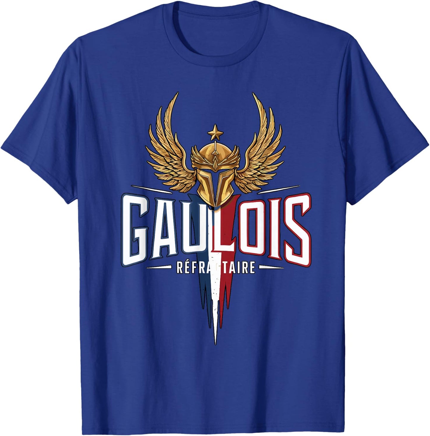 Patriotic Gaul REFRACTORY Patriotic Patriotic Patriotic , Black, S T-Shirt - T-Shirt | Royal