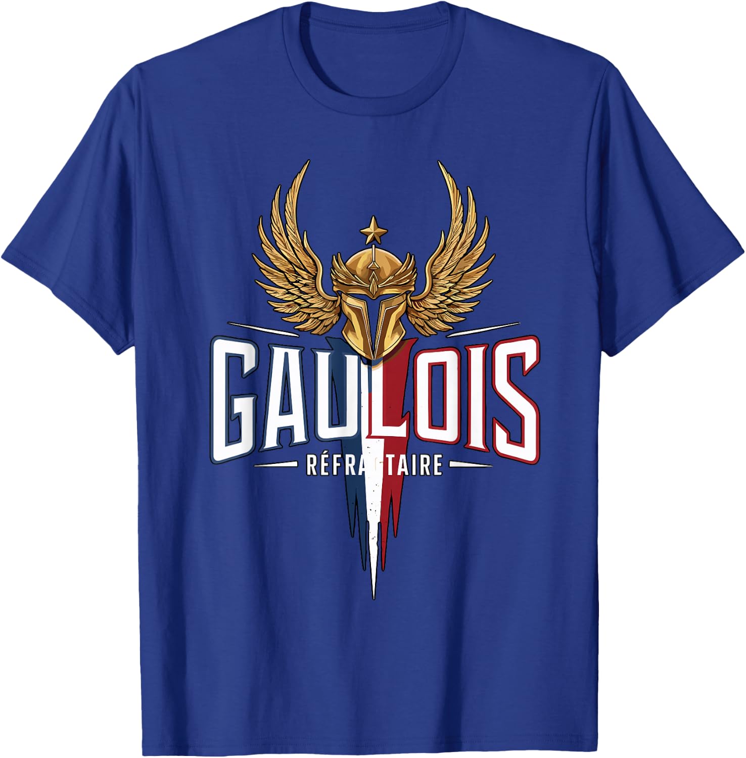 Patriotic Gaul REFRACTORY Patriotic Patriotic Patriotic , Black, S T-Shirt - T-Shirt | Royal
