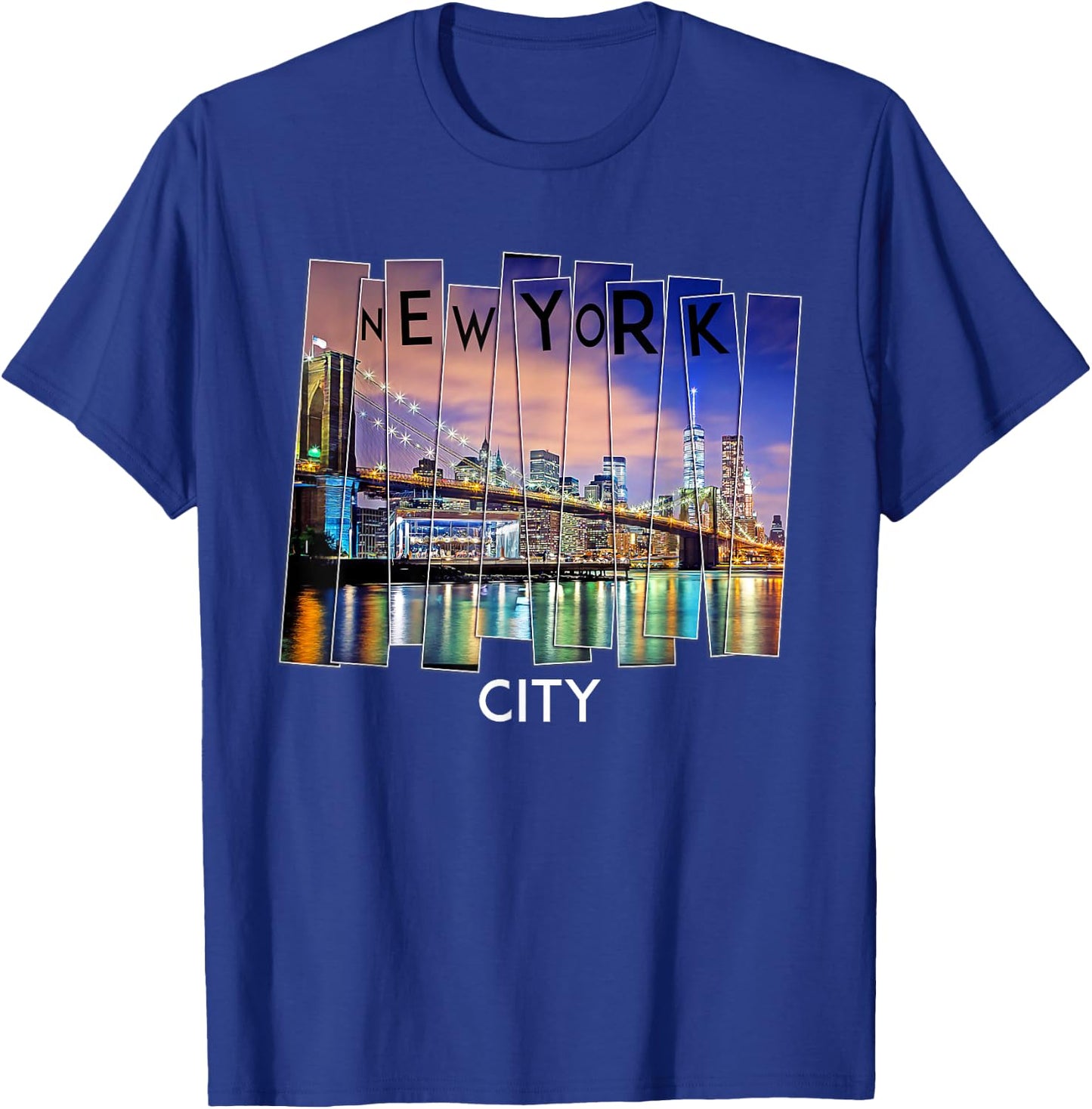 New York City Skyline North America Brooklyn Souvenirs Men T-Shirt - T-Shirt | Royal