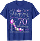 Stepping Into My 70th Birthday With God's Grace & Mercy T-Shirt - T-Shirt | Royal