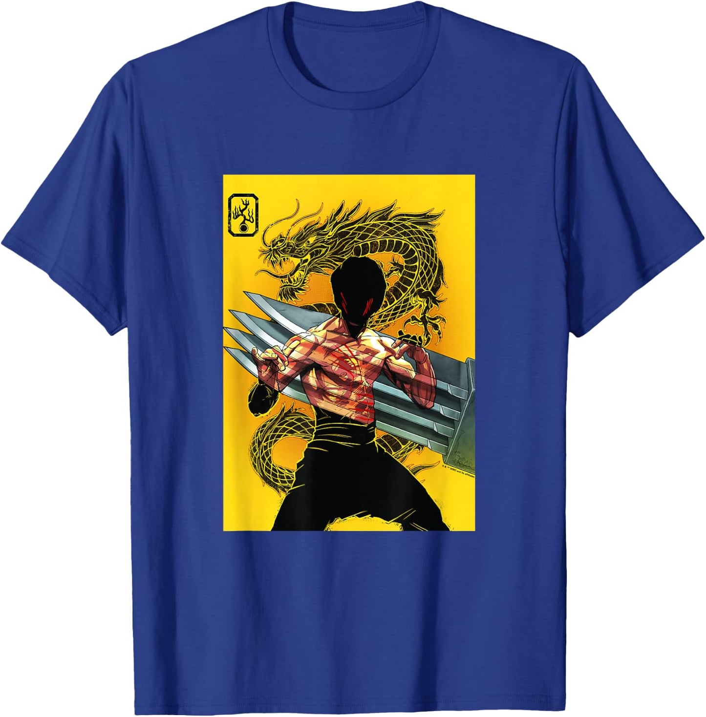WB100 Enter The Dragon Bruce Lee Metal Claw Yellow Poster T-Shirt - T-Shirt | Royal