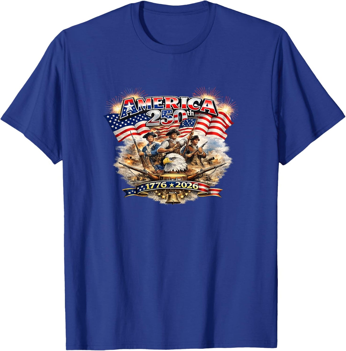 Happy Birthday America USA 250th T-Shirt - T-Shirt | Royal