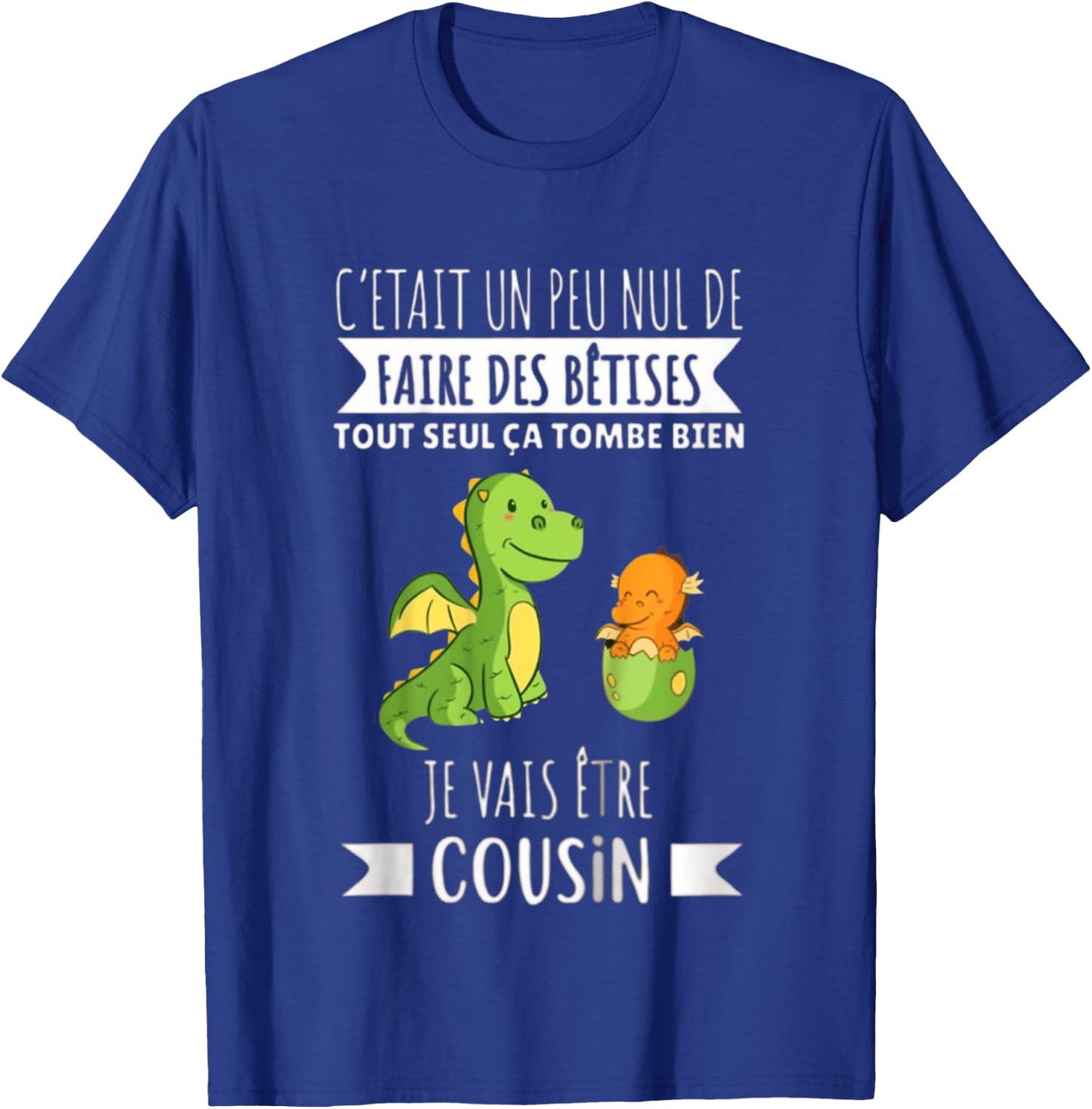 Enfant Future Cousin 2025 Je Vais Etre Cousin , Black, 2 T-Shirt - T-Shirt | Royal