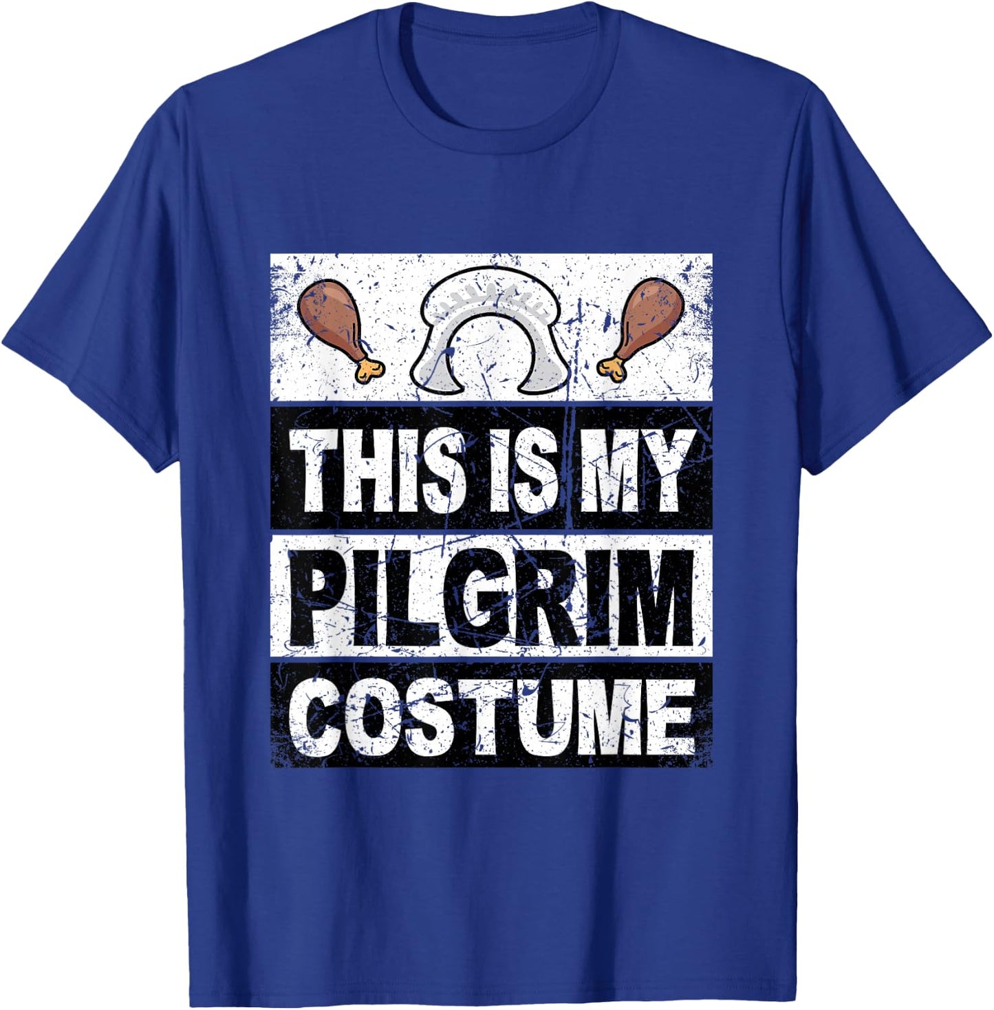 Thanksgiving Shirt Pilgrim Costume Turkey Day Woman Girls T-Shirt - T-Shirt | Royal