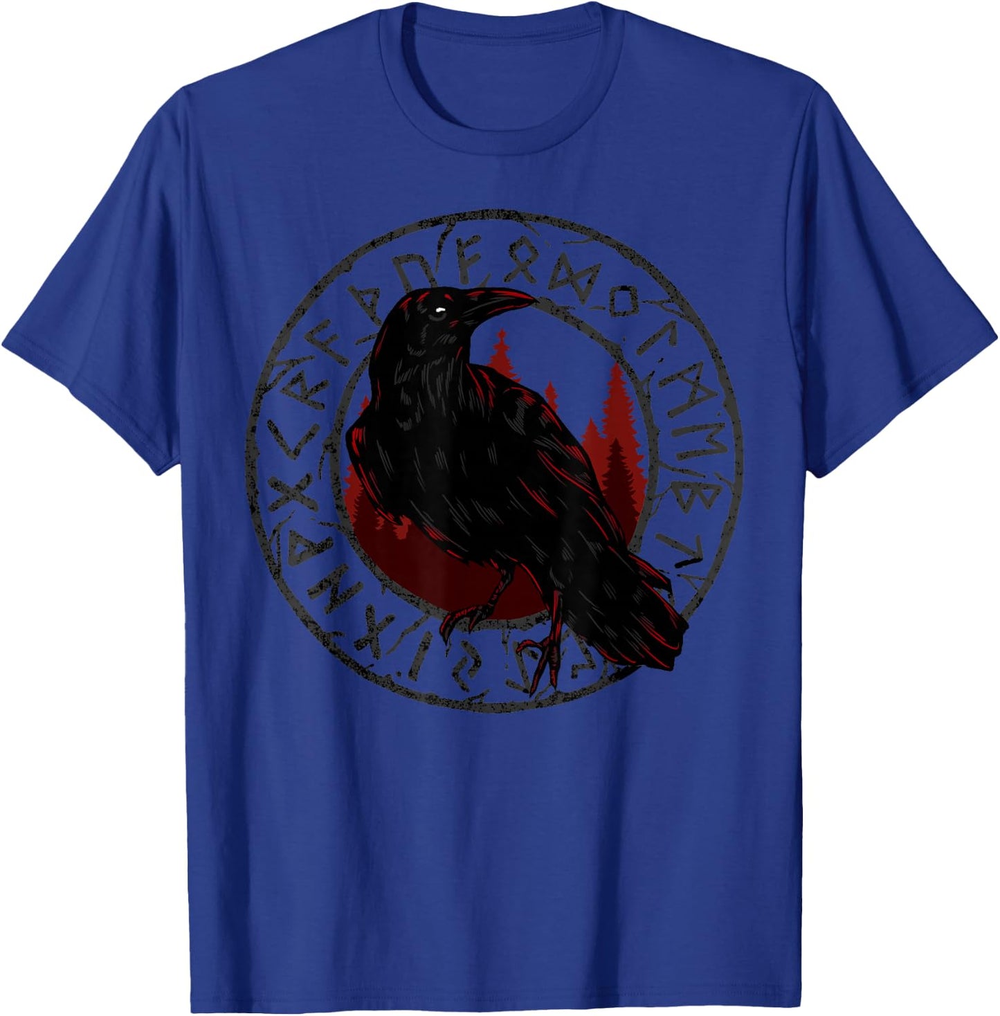 Viking Raven Celtic Mythology Odin Crow T-Shirt - T-Shirt | Royal