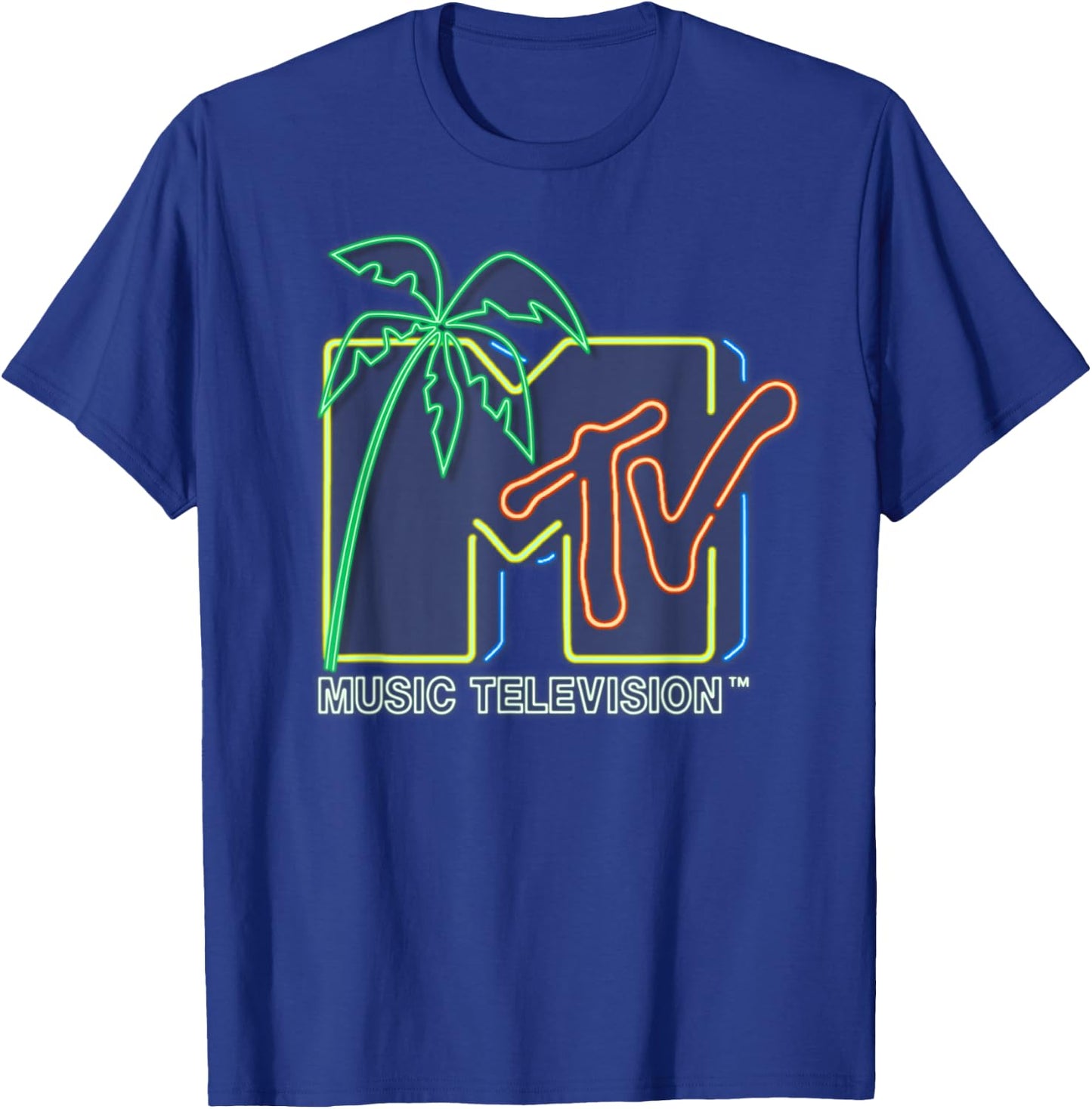 MTV - Neon Light Logo T-Shirt - T-Shirt | Royal