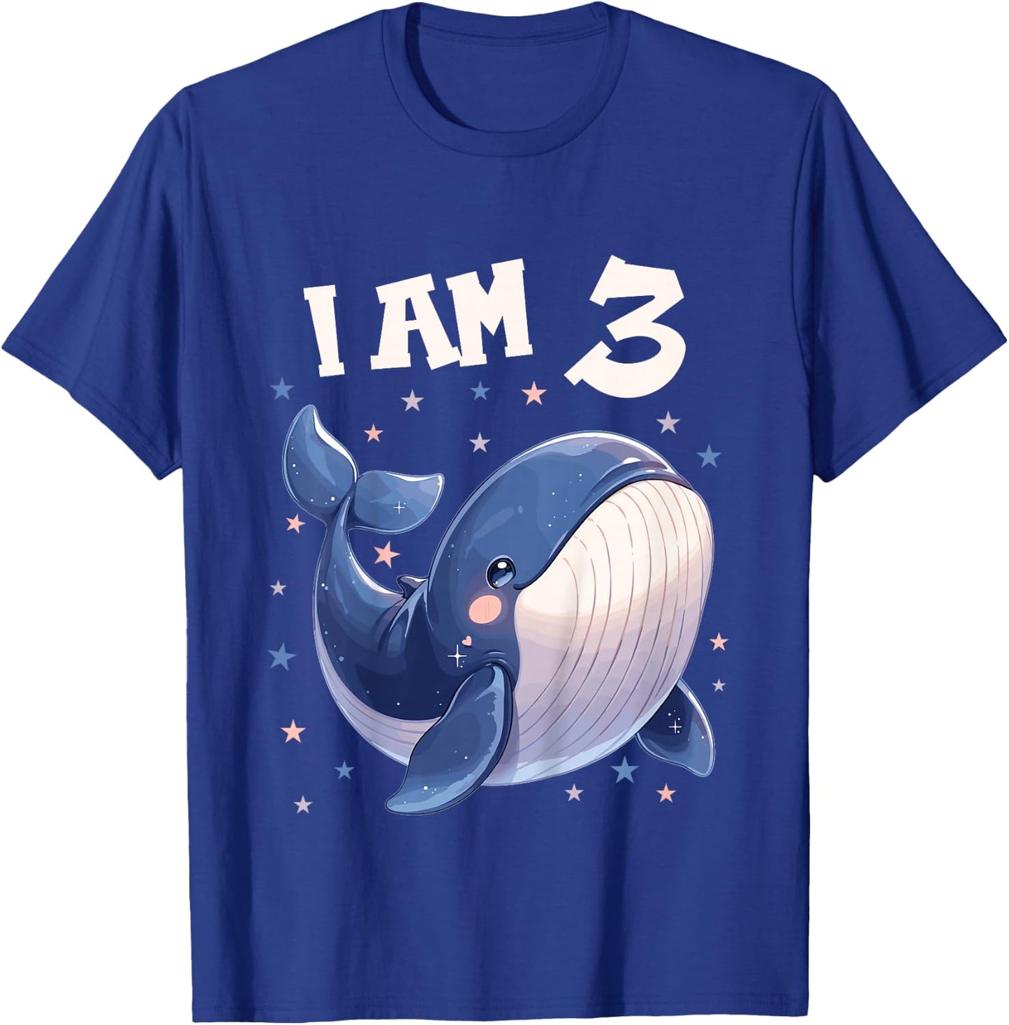 Kids 3 Years old 3 birthday Blue Whales Boy Girl Blue Whale T-Shirt - T-Shirt | Royal