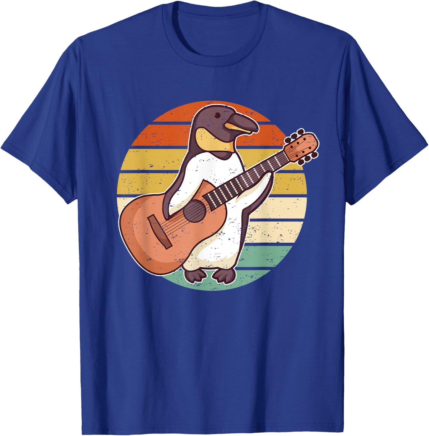 Penguin Guitar Player Guitarist T-Shirt - T-Shirt | Royal