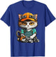 Manga Mechanic Cat - Repair Fun with Cat Flair T-Shirt - T-Shirt | Royal