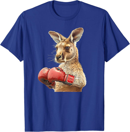 Cool Kangaroo Costume with Boxing Gloves , black T-Shirt - T-Shirt | Royal