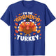 Grandpa Turkey I'm The Grandpa Turkey Funny Thanksgiving T-Shirt - T-Shirt | Royal