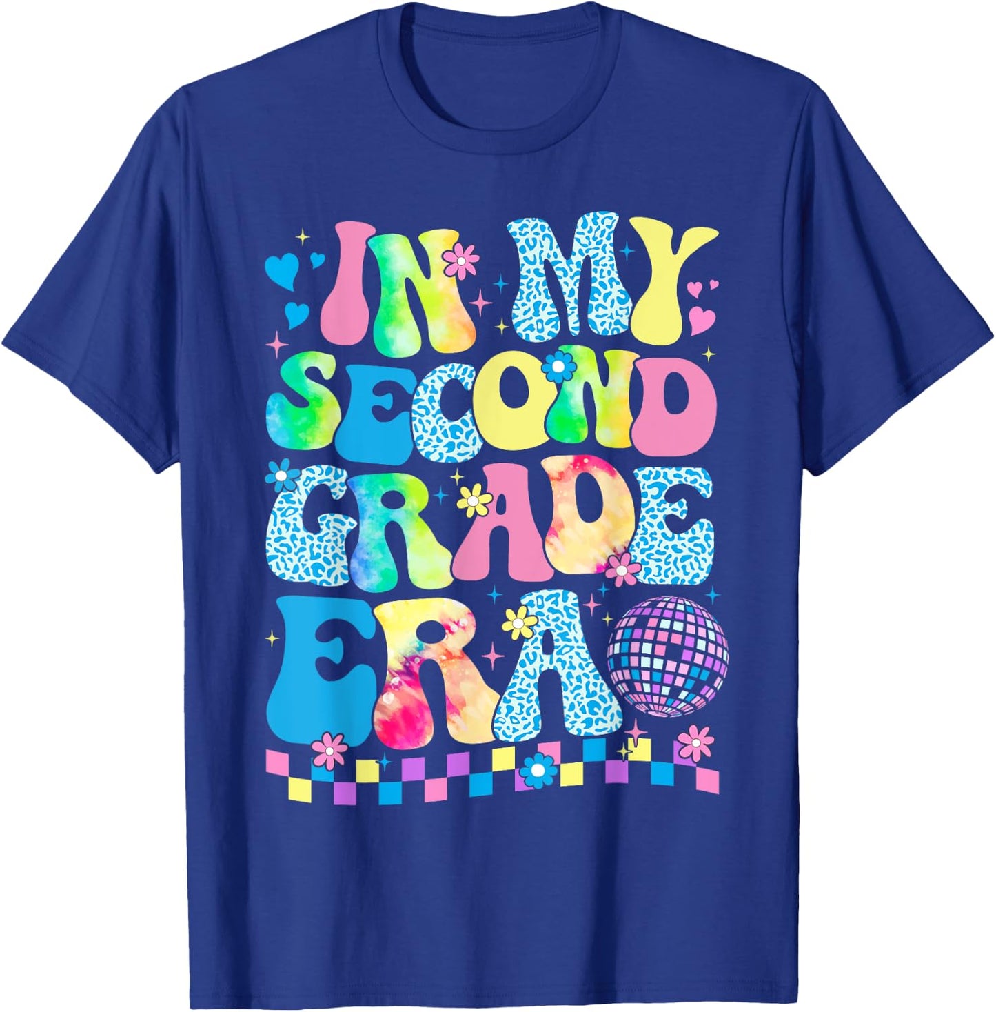 In My Second Grade Era Groovy Back To School Teachers Kids T-Shirt - T-Shirt | Royal