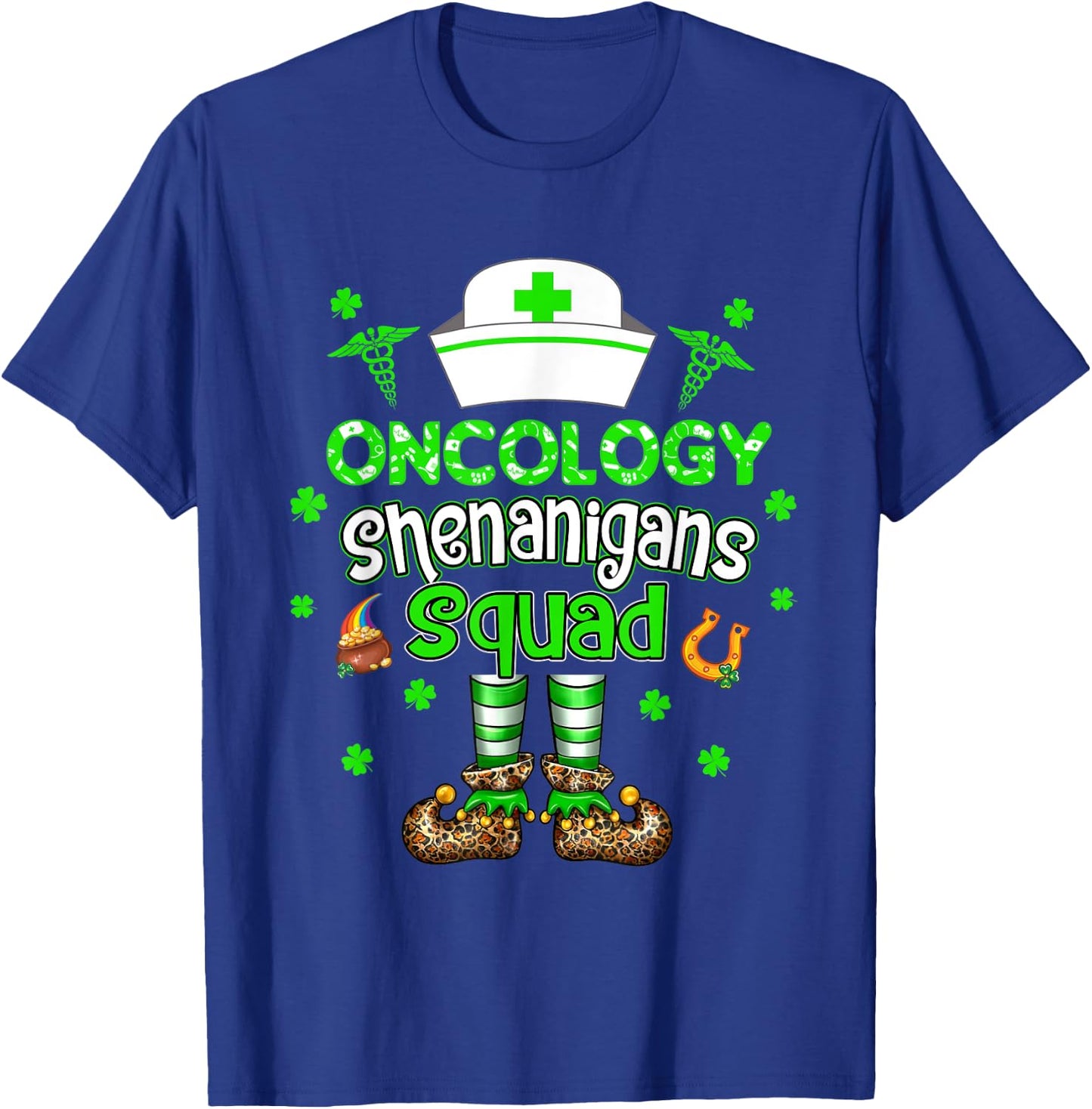 Oncology Shenanigans Squad Nurse St Patricks Day T-Shirt - T-Shirt | Royal