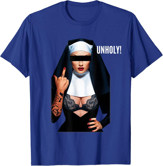Unholy Sexy Nun Tattoo , Black, S T-Shirt - T-Shirt | Royal