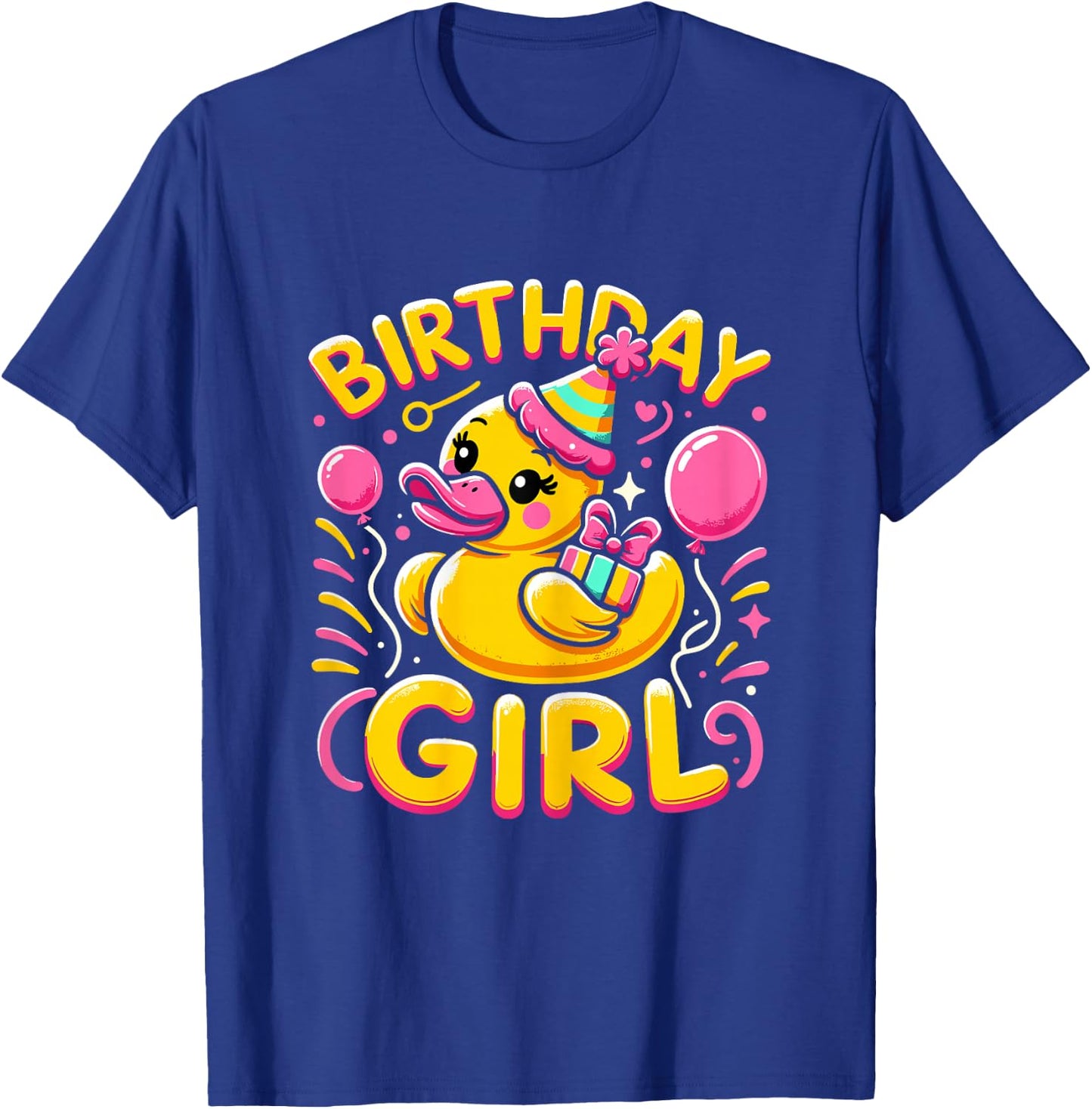 Birthday Girl Rubber Duck Birthday Party T-Shirt - T-Shirt | Royal