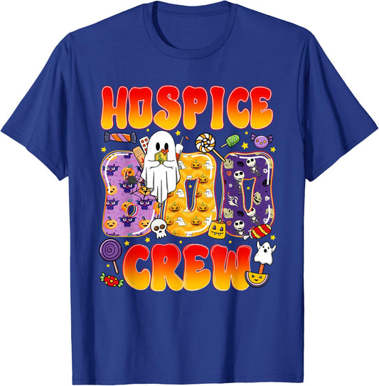Hospice Boo Crew Hospice Nurse Funny Halloween T-Shirt - T-Shirt | Royal