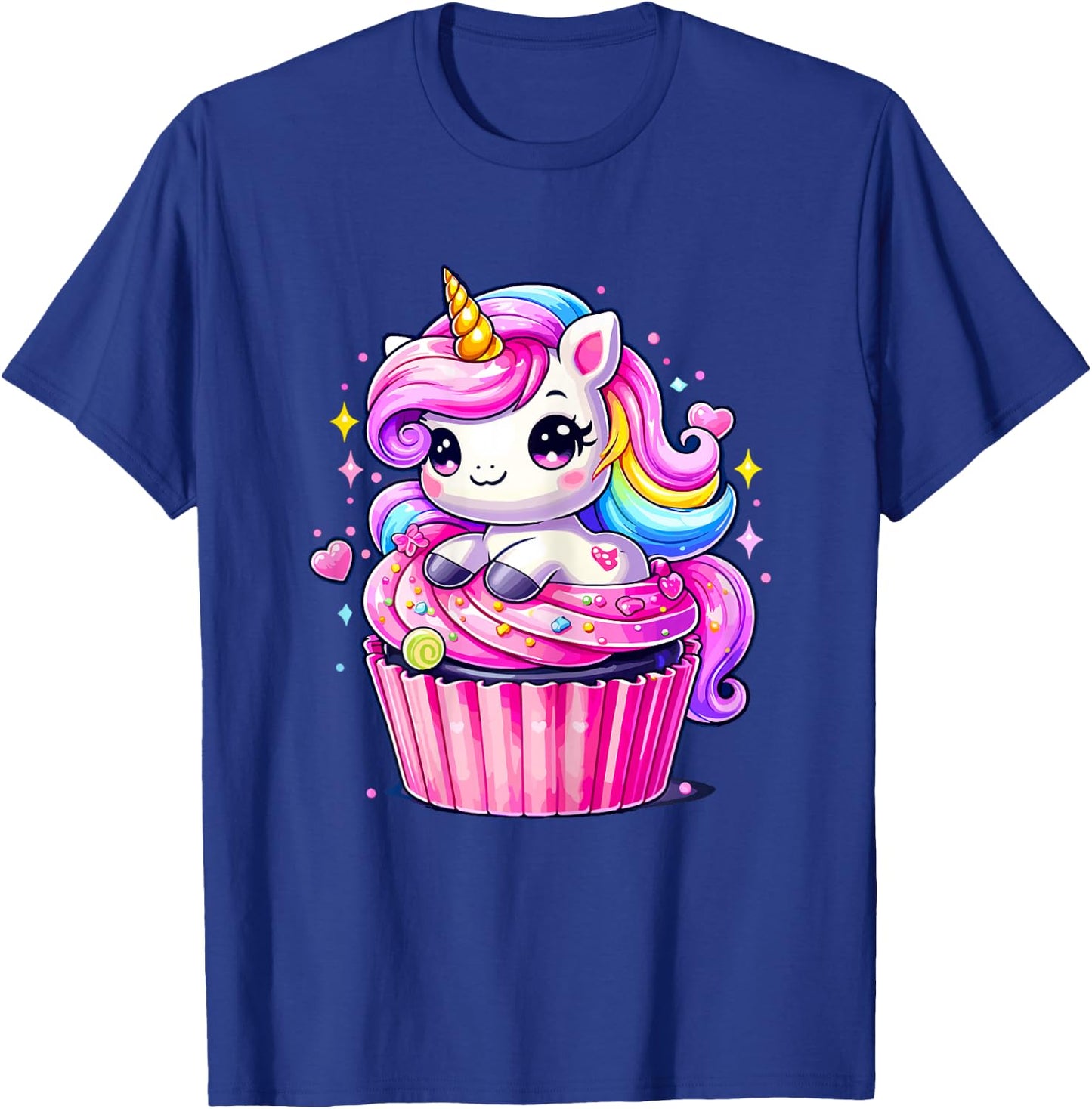 cute Unicorn Cupcake Unicorn Party Family T-Shirt - T-Shirt | Royal