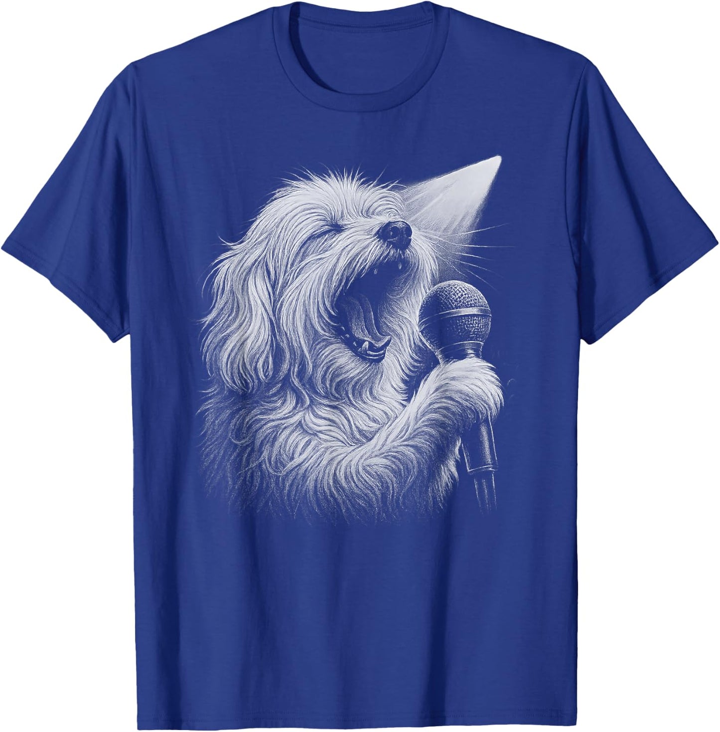 Maltese Dog Singing Vocalist Singer Dog Lover T-Shirt - T-Shirt | Royal