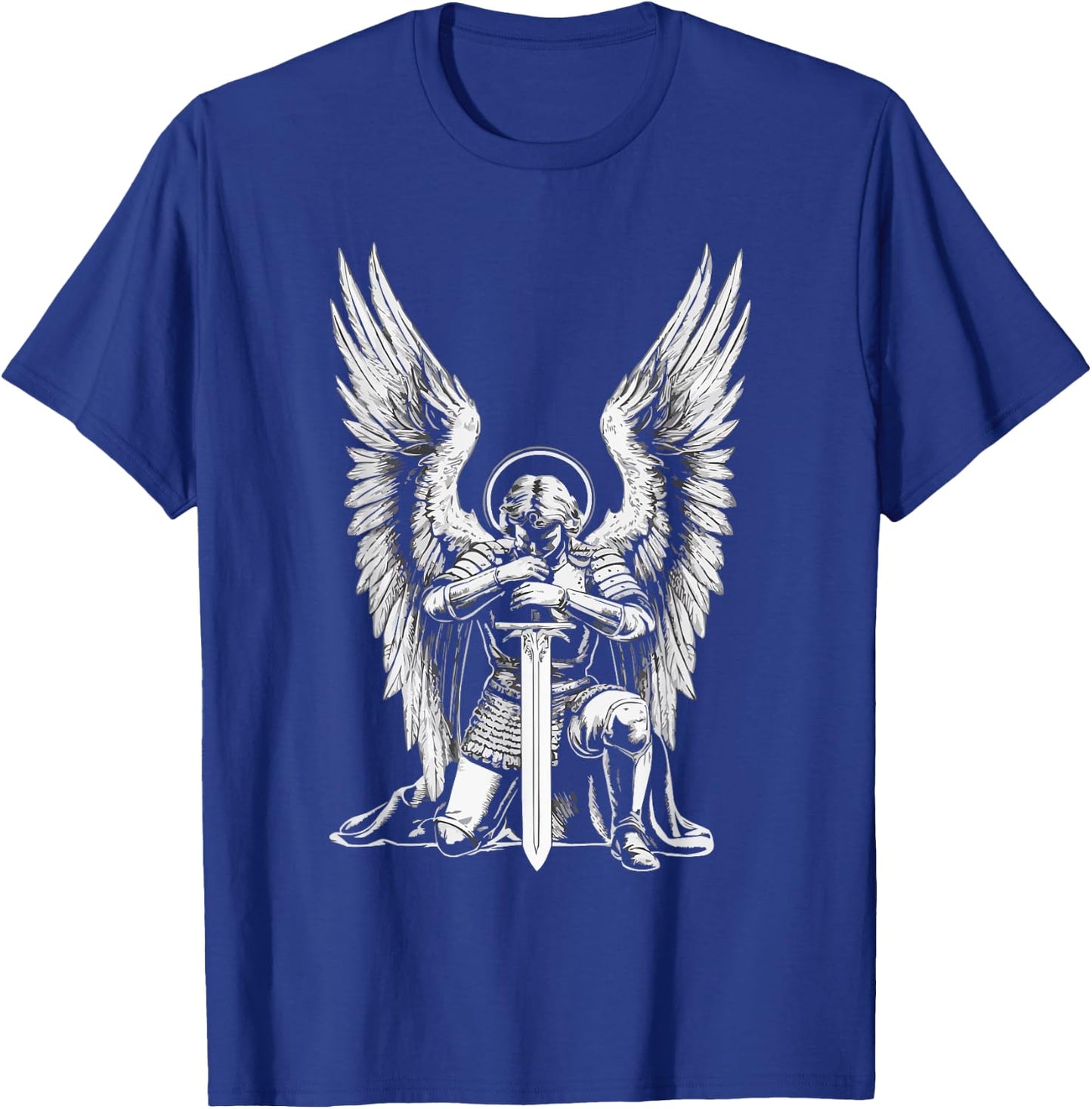 Archangel Catholic Religion Christianity Guardian Angel T-Shirt - T-Shirt | Royal