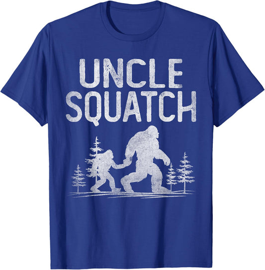 Uncle Squatch Funny Bigfoot Uncle Father's Day T-Shirt - T-Shirt | Royal