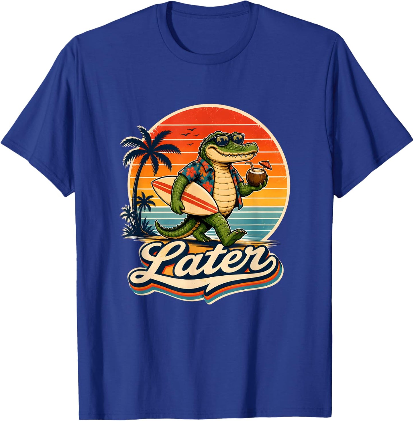 Later Alligator Shirt Teacher Alligator Last Day of School T-Shirt - T-Shirt | Royal