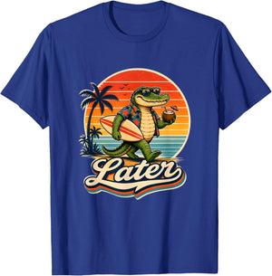 Later Alligator Shirt Teacher Alligator Last Day of School T-Shirt - T-Shirt | Royal