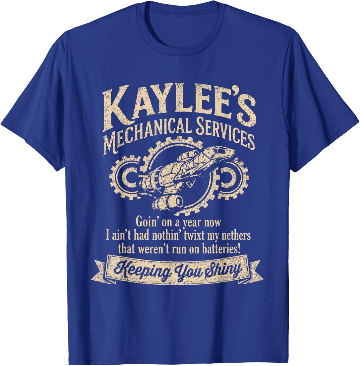 Kaylee Mechanical Services Space Mechanic T-Shirt - T-Shirt | Royal