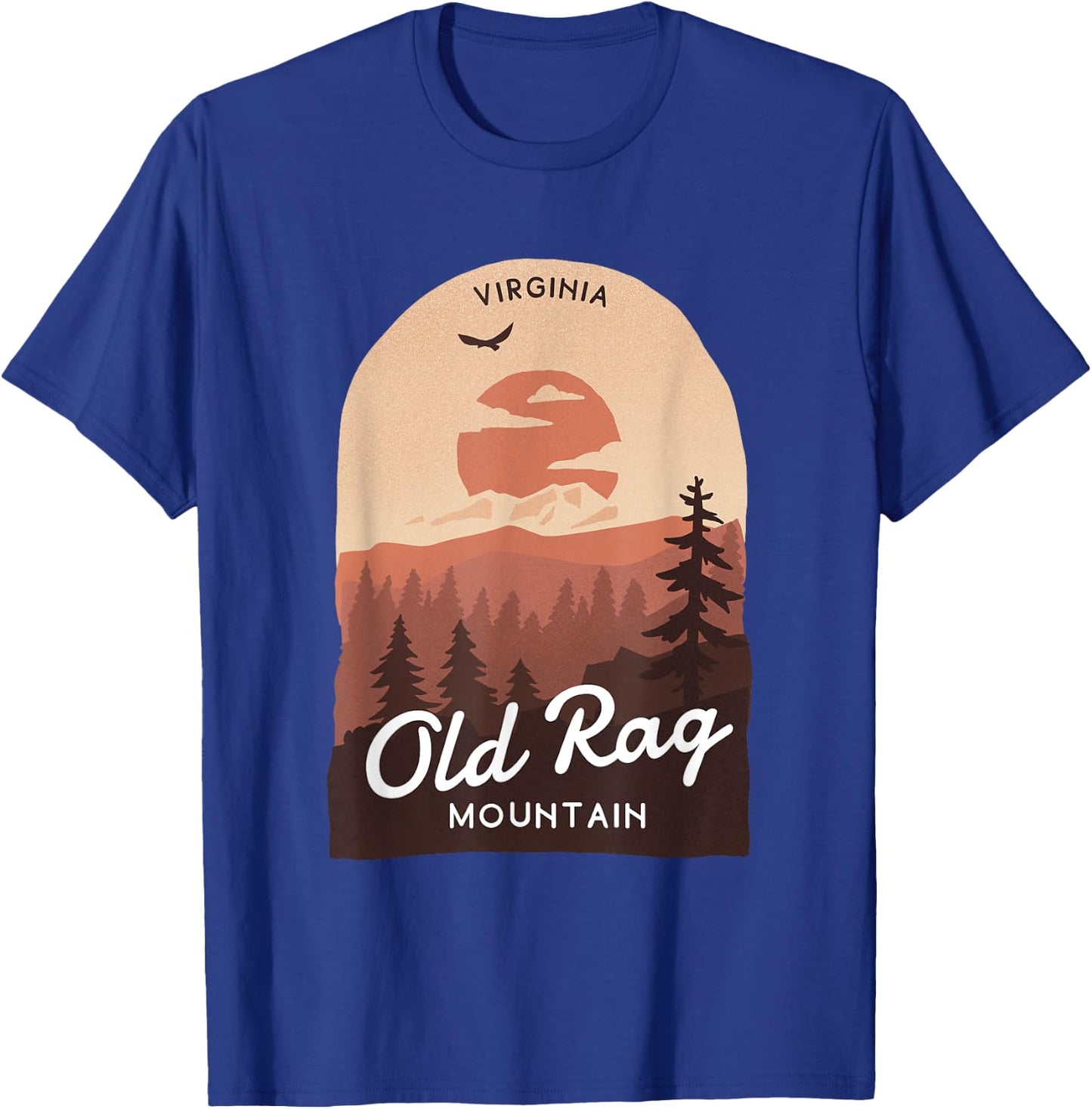 Old Rag Mountain Virginia Sunset T-Shirt - T-Shirt | Royal