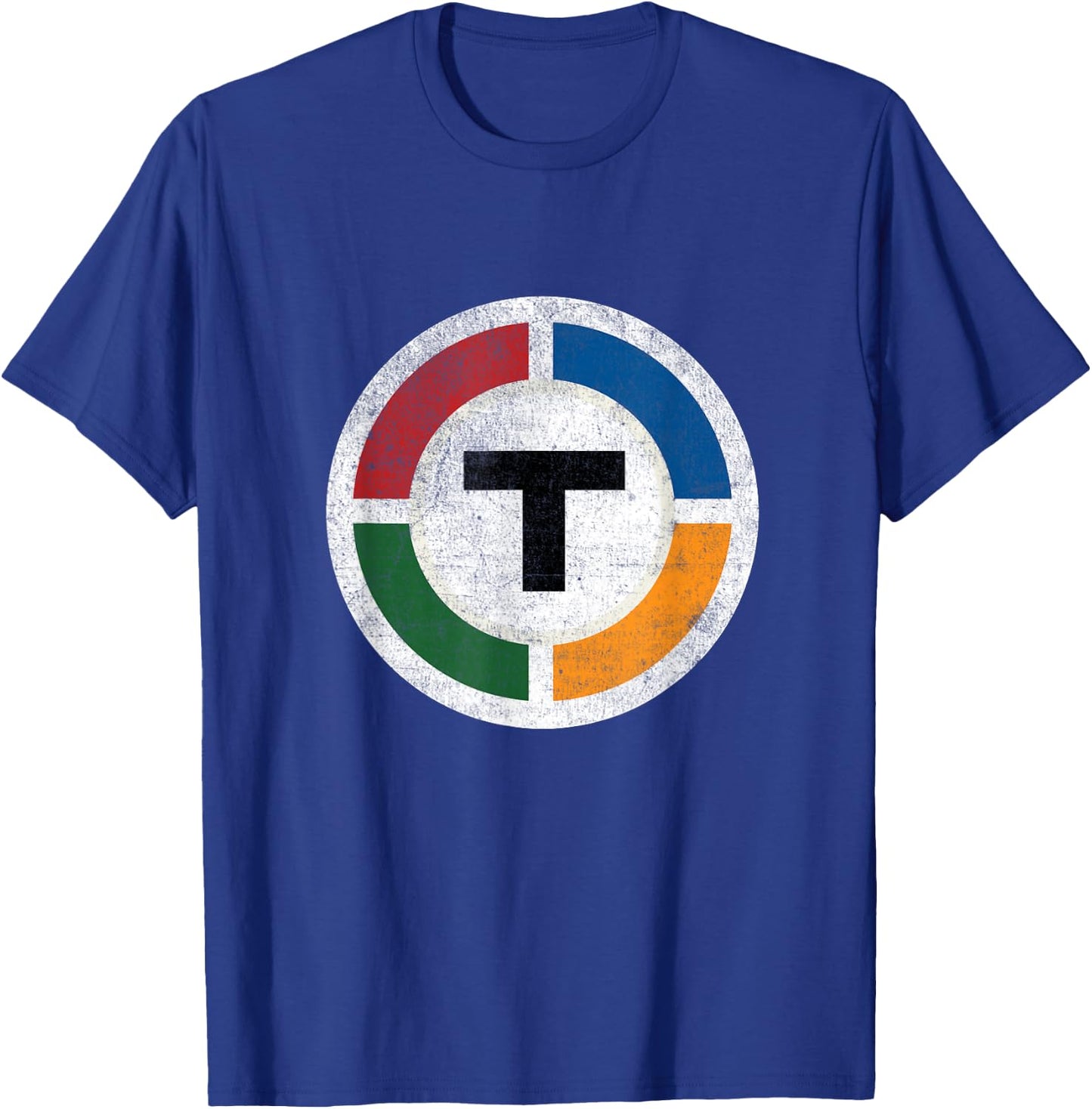 Boston Subway MBTA - Graphic Distressed T Shirt T-Shirt - T-Shirt | Royal