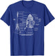 Apollo Launch Escape System Space Module Diagram Blueprint T-Shirt - T-Shirt | Royal
