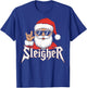Sleigher Santa Claus Funny Rock Music Santa Claus Christmas T-Shirt - T-Shirt | Royal