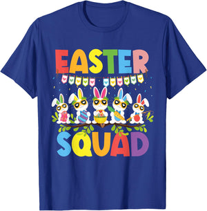Easter Squad Bunnies Rabbit Happy Easter Day Family Matching T-Shirt - T-Shirt | Royal