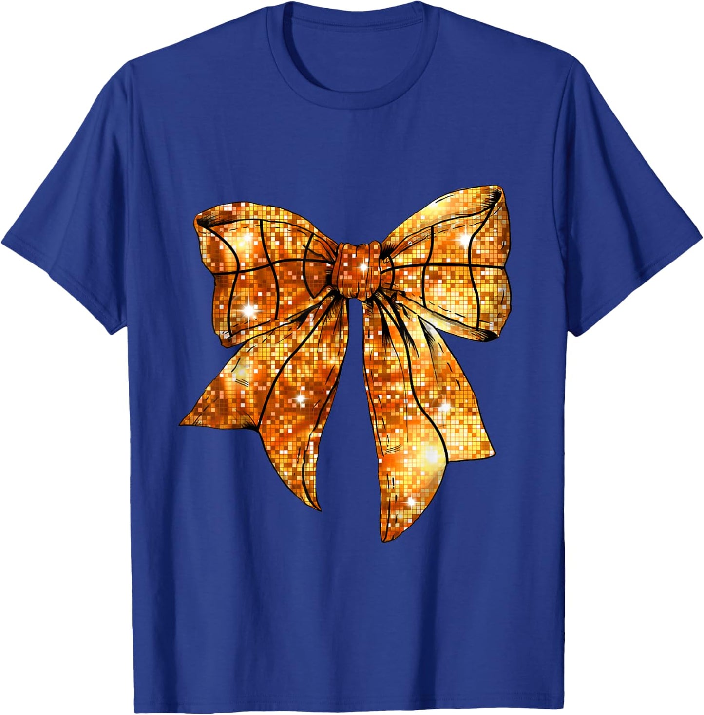 Basketball Mom Coquette Bow For Gameday T-Shirt - T-Shirt | Royal