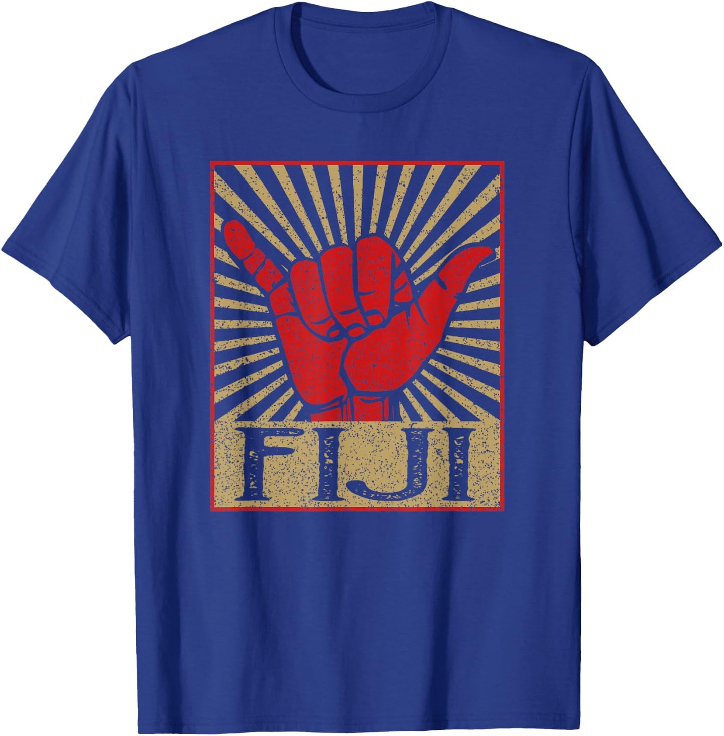 Vintage Fiji Island Surfer Retro Souvenir T-Shirt - T-Shirt | Royal
