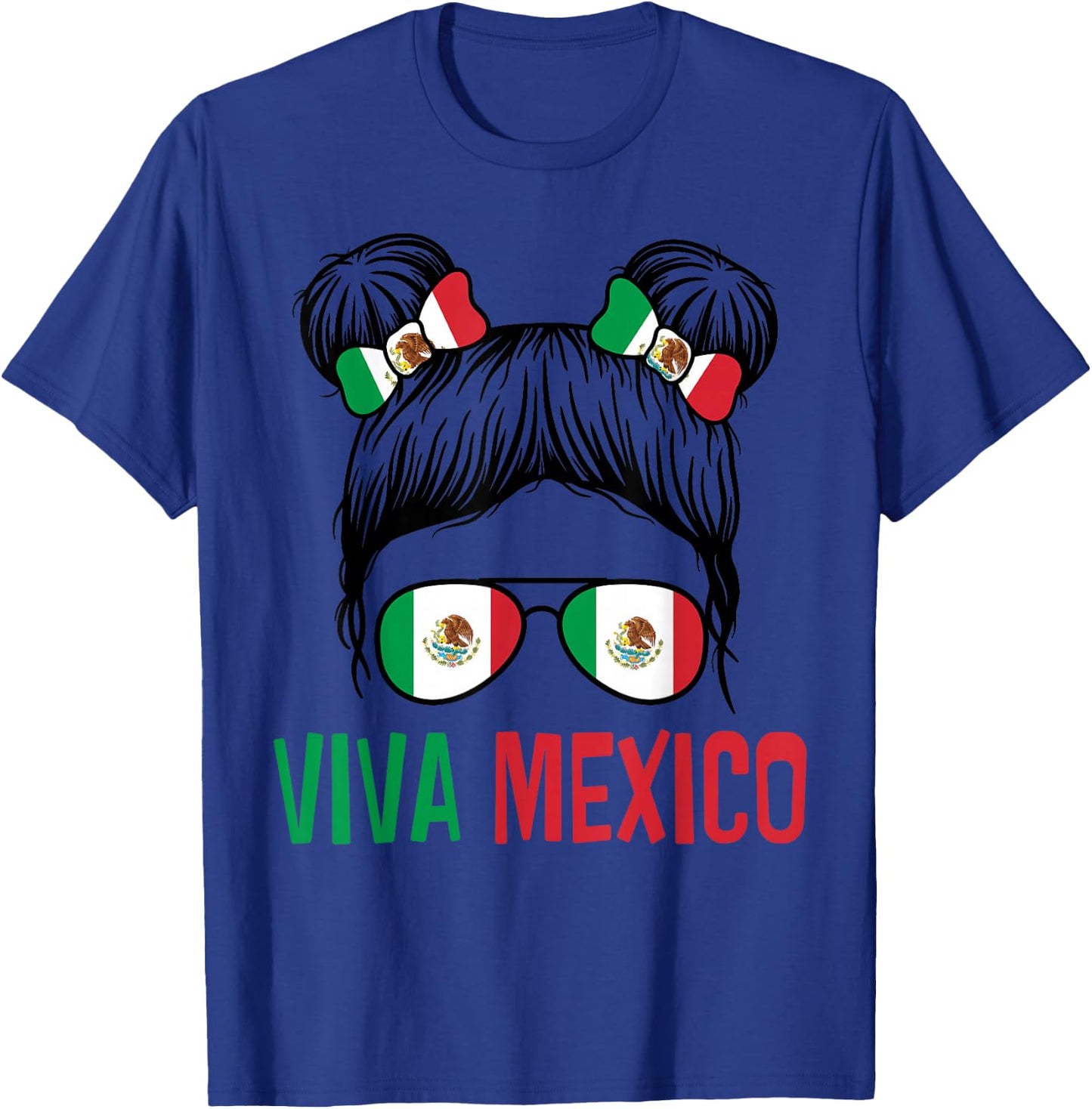 Viva Mexico Shirt Kids Girls Independence Day Mexican Flag T-Shirt - T-Shirt | Royal