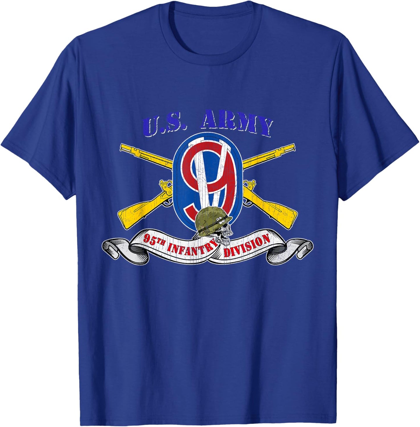 95th Infantry Division 95th ID Veteran Vintage Gifts T-Shirt - T-Shirt | Royal