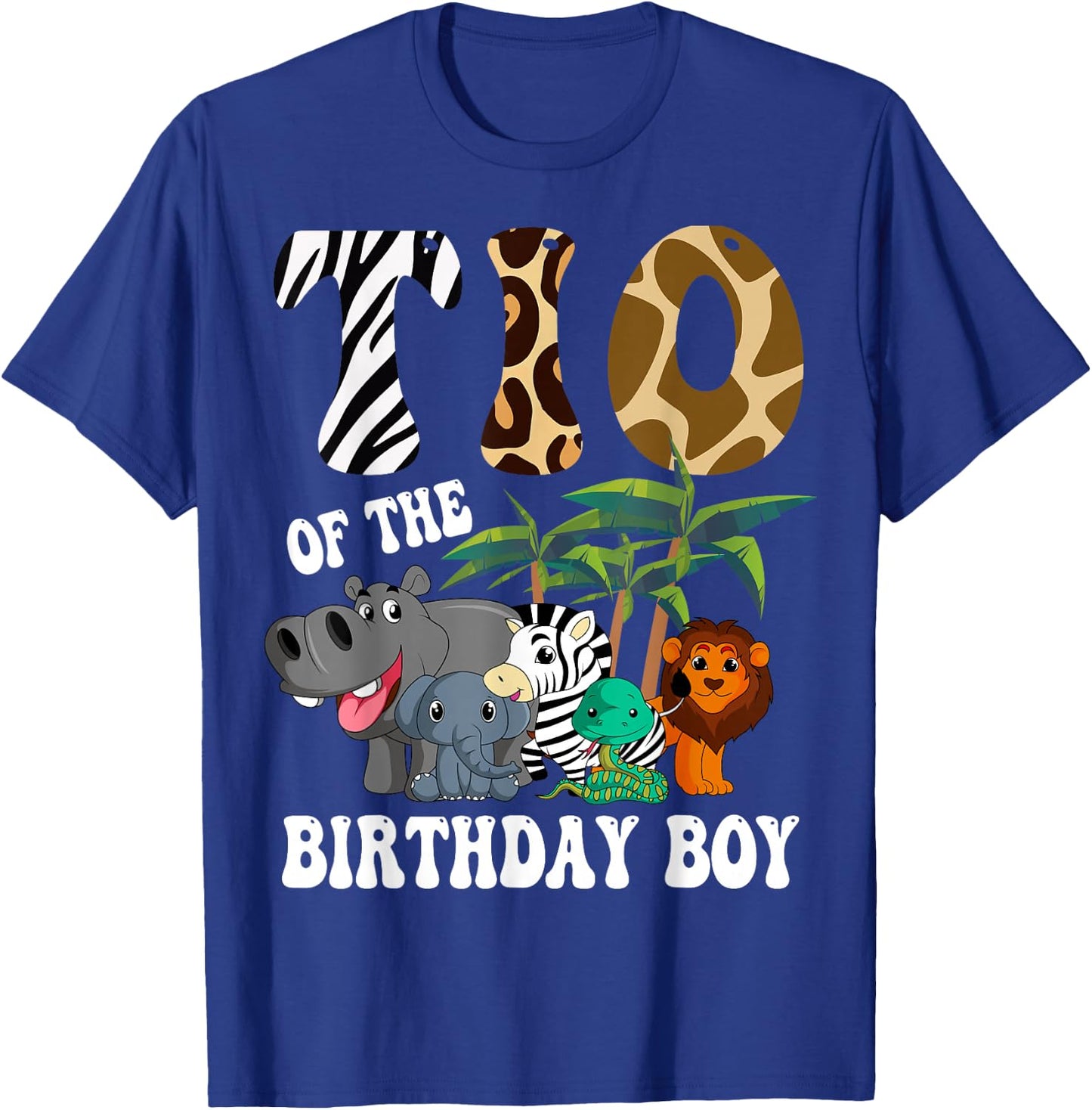 Tio of the Birthday Boy Zoo Bday Safari Celebration T-Shirt - T-Shirt | Royal