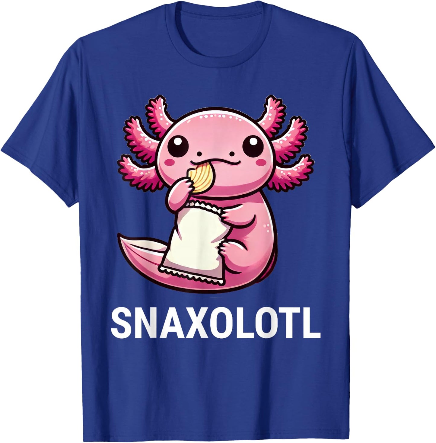 Snaxolotl Axolotl Chips Snacks Funny T-Shirt - T-Shirt | Royal