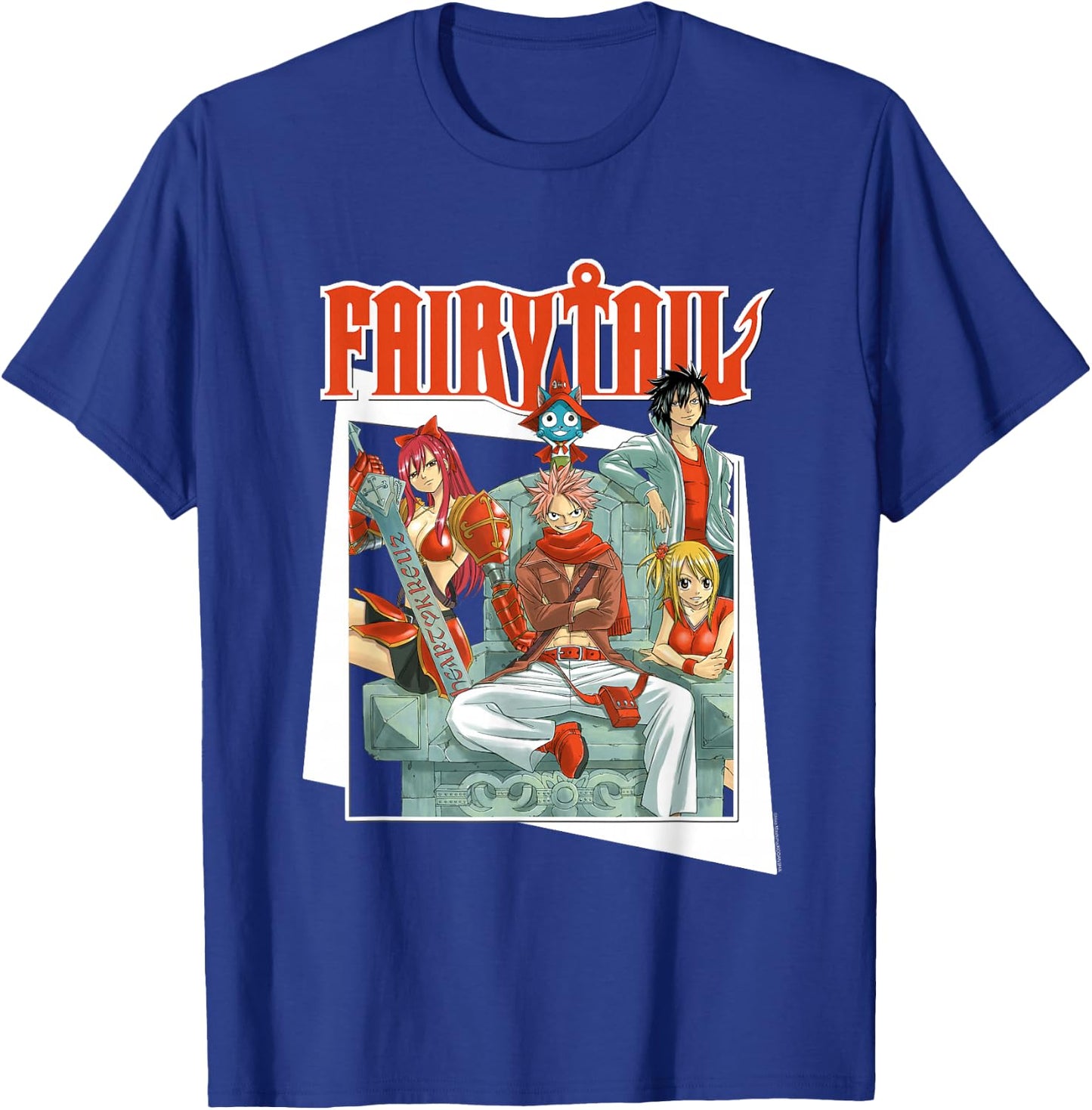 Fairy Tail Manga All Red Team Natsu T-Shirt - T-Shirt | Royal