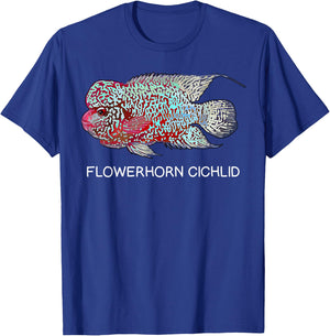 Flowerhorn Cichlids Freshwater Aquarium Fish T-Shirt - T-Shirt | Royal