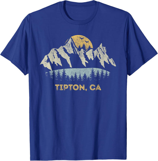 Tipton California Mountain Sunset Sunrise CA T-Shirt - T-Shirt | Royal