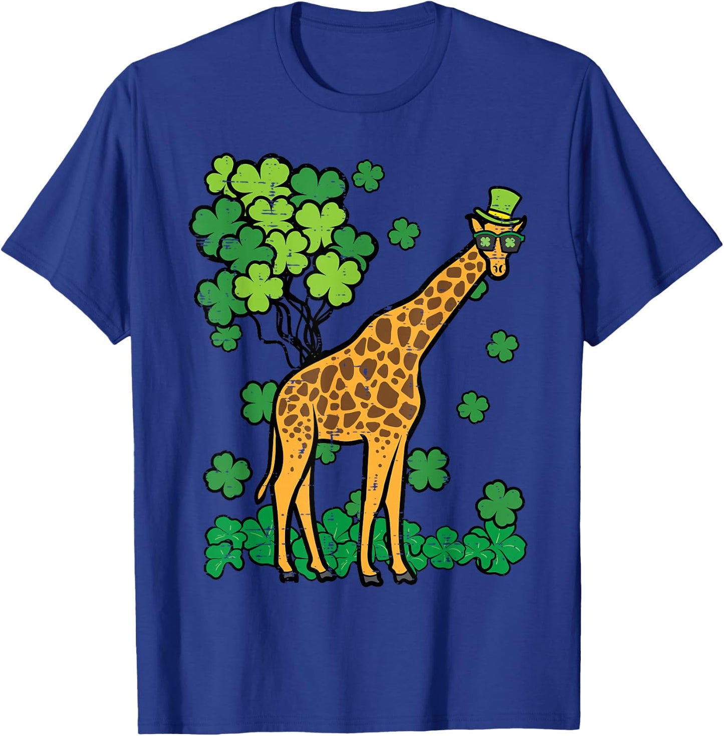 St Patricks Day Giraffe Saint Pattys Paddys Kids Men Women T-Shirt - T-Shirt | Royal