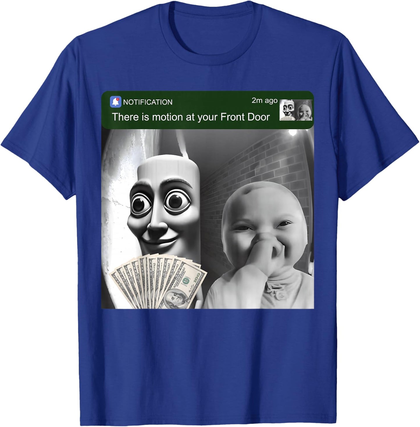 There is Motion at Your Front Door Ai Baby Tung Sahur T-Shirt - T-Shirt | Royal