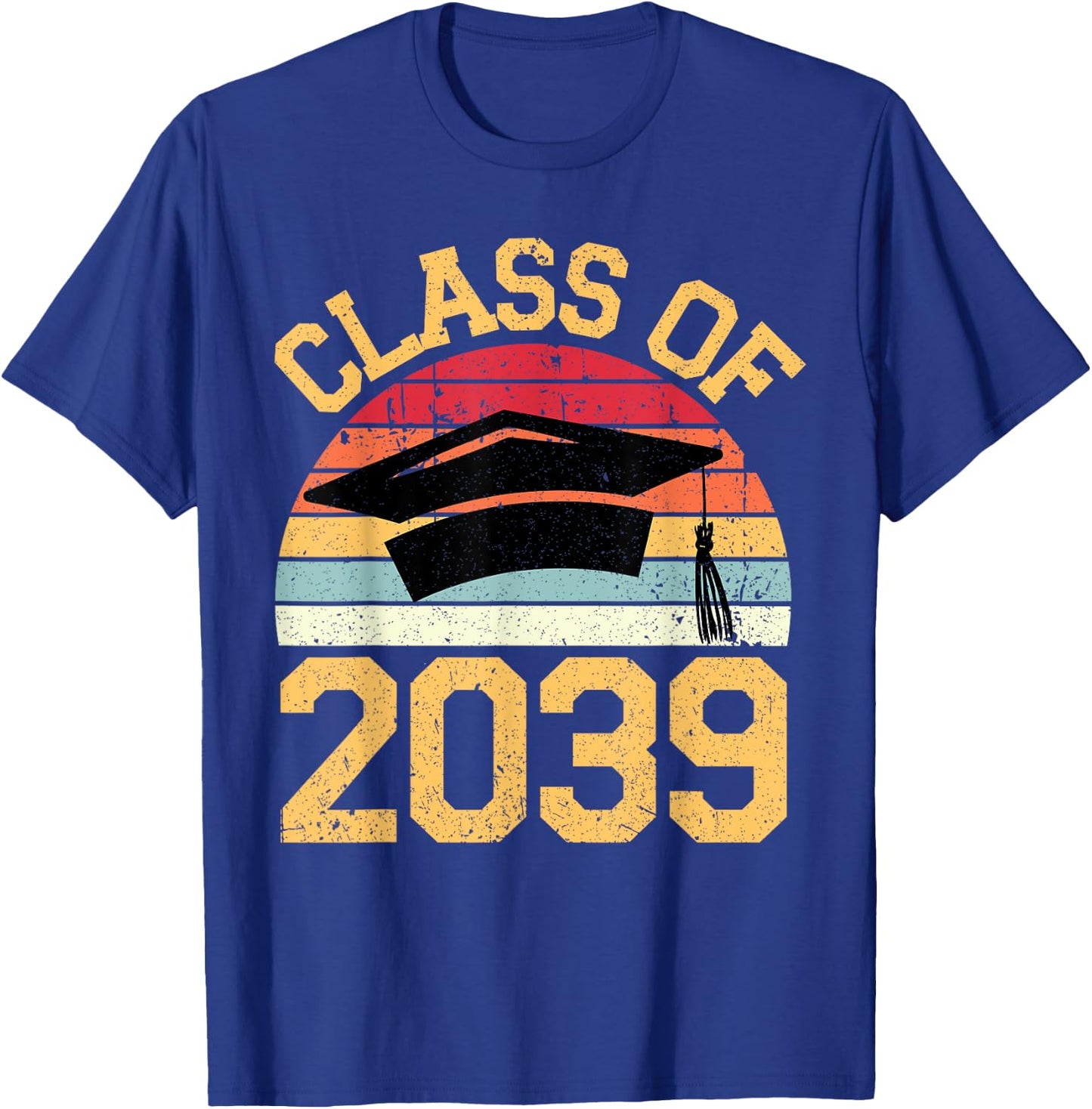 Class of 2039 Grow With Me First Day of School Graduation T-Shirt - T-Shirt | Royal