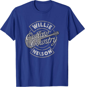 Offizielles Willie Nelson Outlaw Country T-Shirt - T-Shirt | Royal