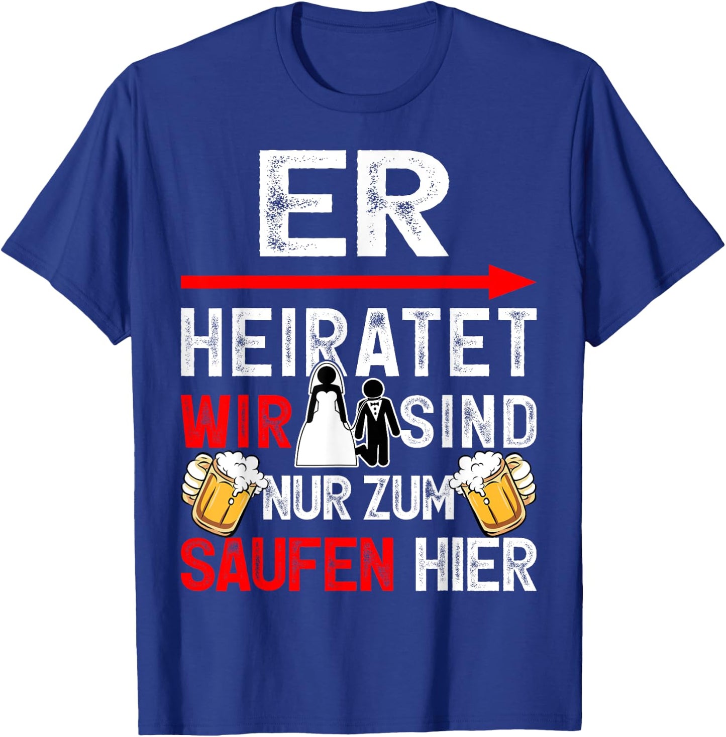 JGA Männer Team Bräutigam Junggesellenabschied T-Shirt - T-Shirt | Royal